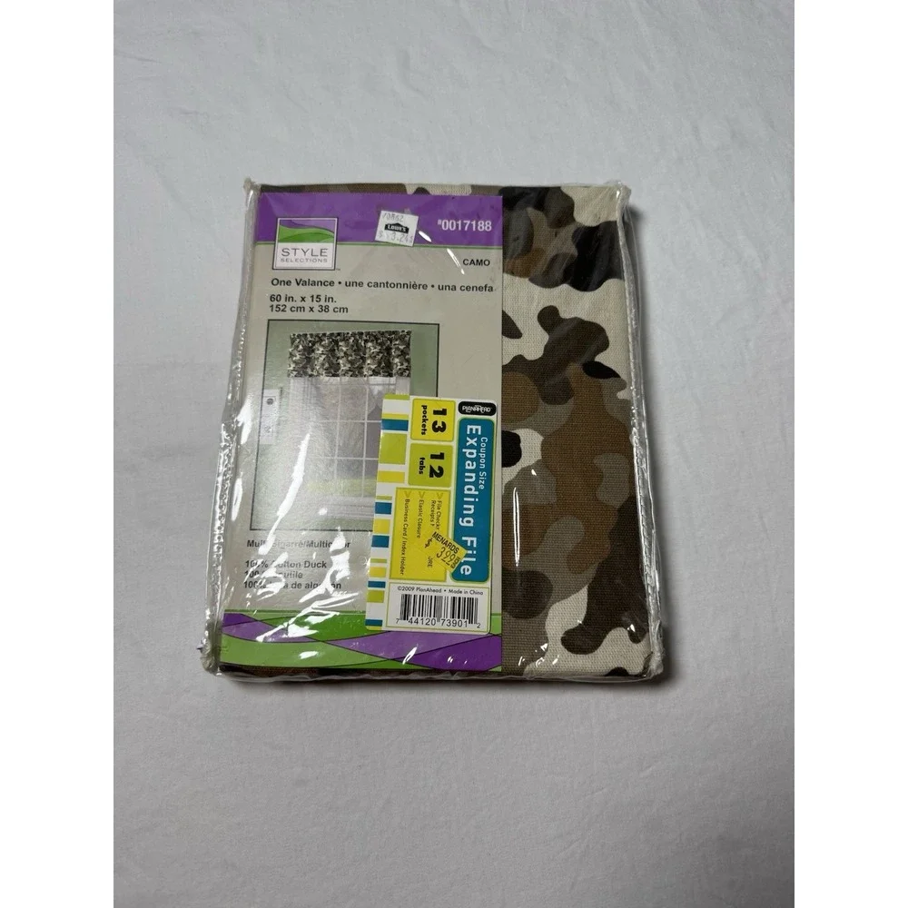 Style Selections Green Camo Window Valance 60